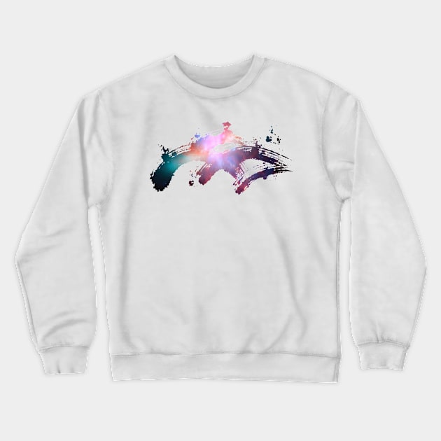 Paint brush stroke galaxy whoosh Crewneck Sweatshirt by Blacklinesw9